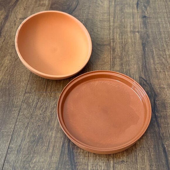 Boston Warehouse Original Terra Cotta 4-Bulb Garlic Baker Onion Roaster Tortilla - Picture 2 of 6